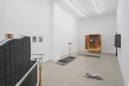 The Naphthalene Tapes (2026) — Nikola Stoyanov — Video installation presented in the Black Market exhibition at PUNTA Gallery, Sofia.
