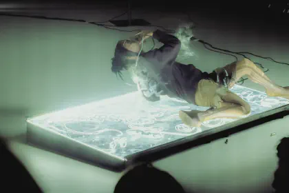 Xx-63 (2025) — Trevoga Collective — Multidisciplinary performance developed by Neda Ruzheva and Nikola Stoyanov.